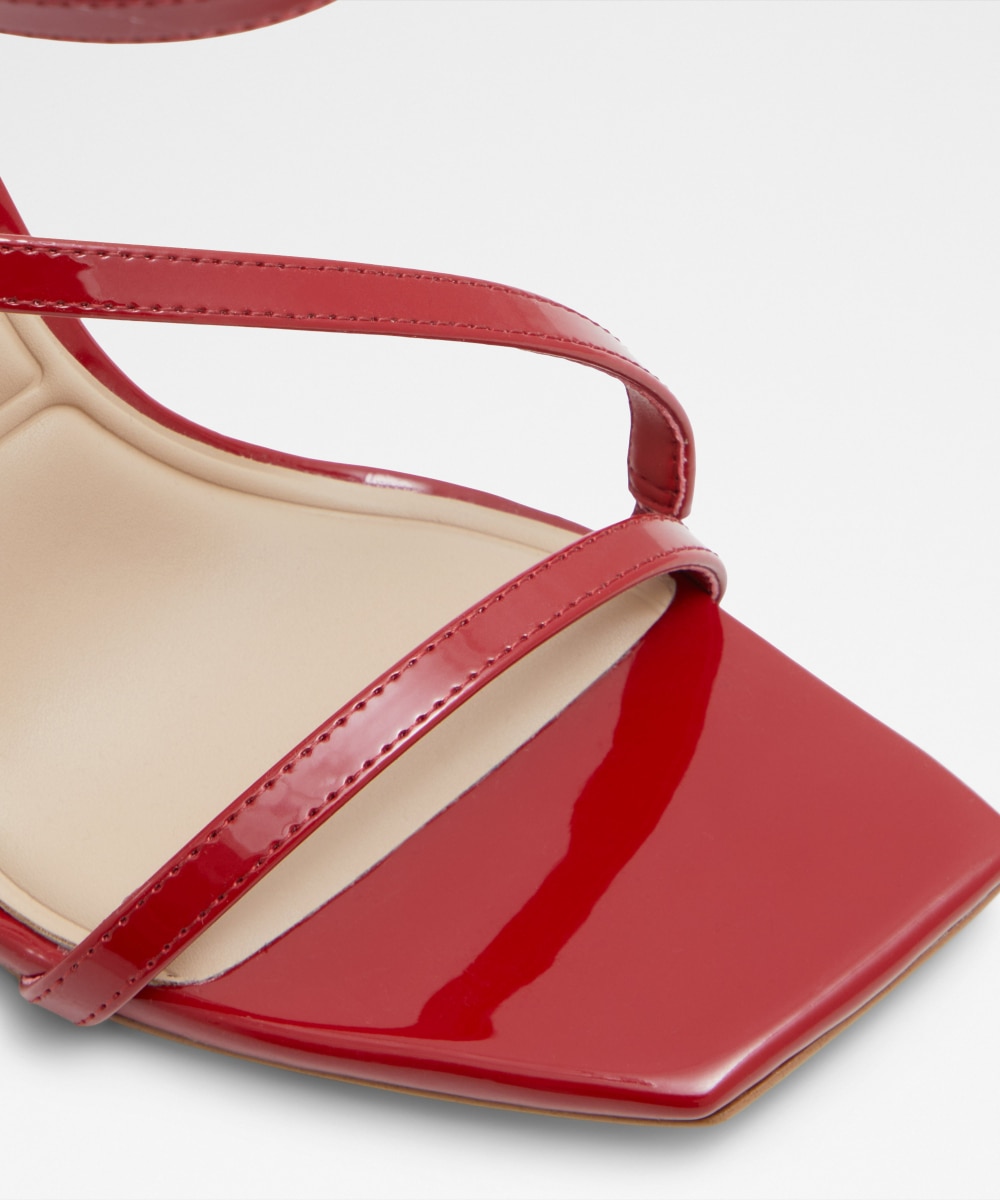 Sandalias de tacón de mujer con punta cuadrada - Aldo - Rojo Rojo-5