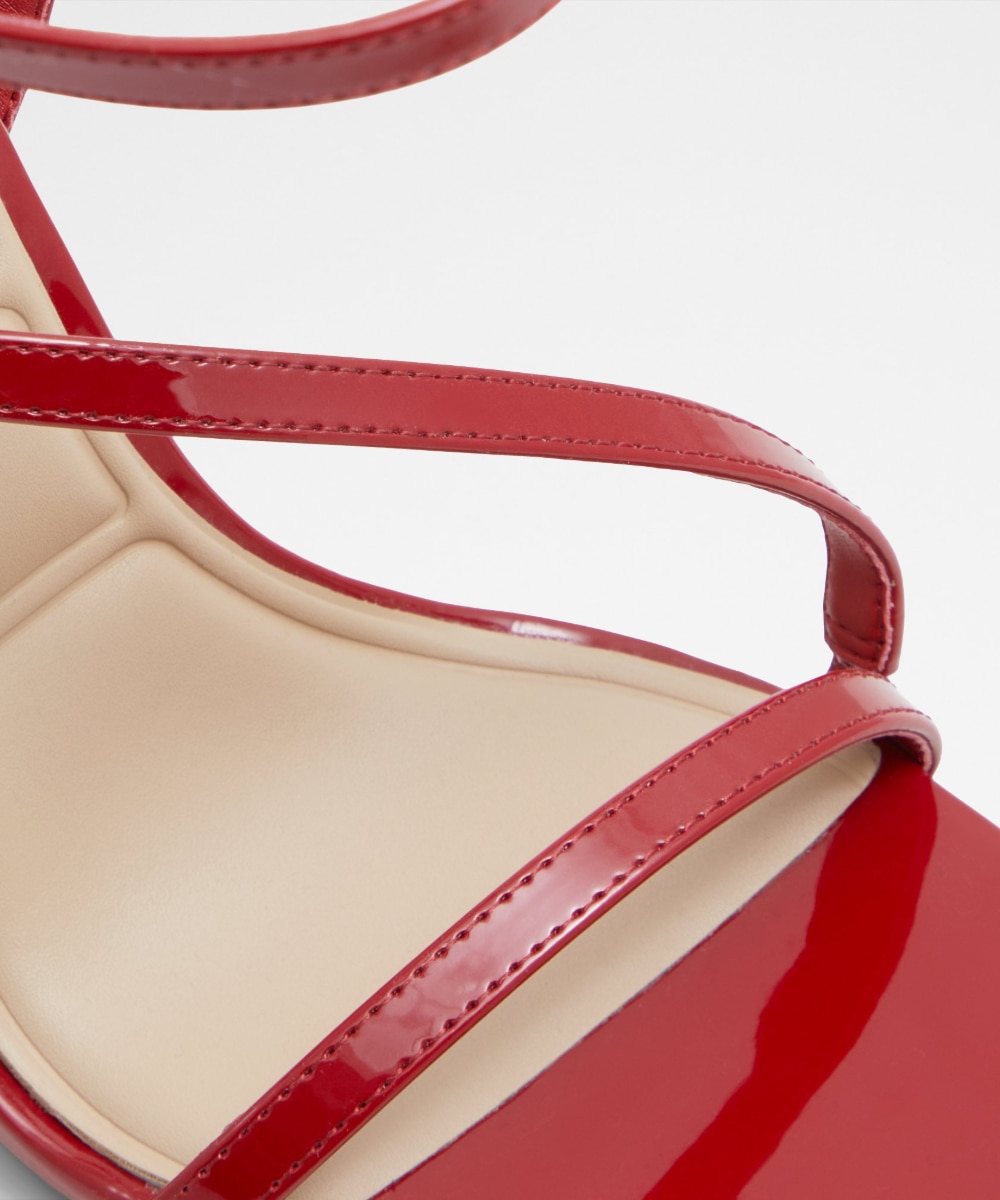 Sandalias de tacón de mujer con punta cuadrada - Aldo - Rojo Rojo-7