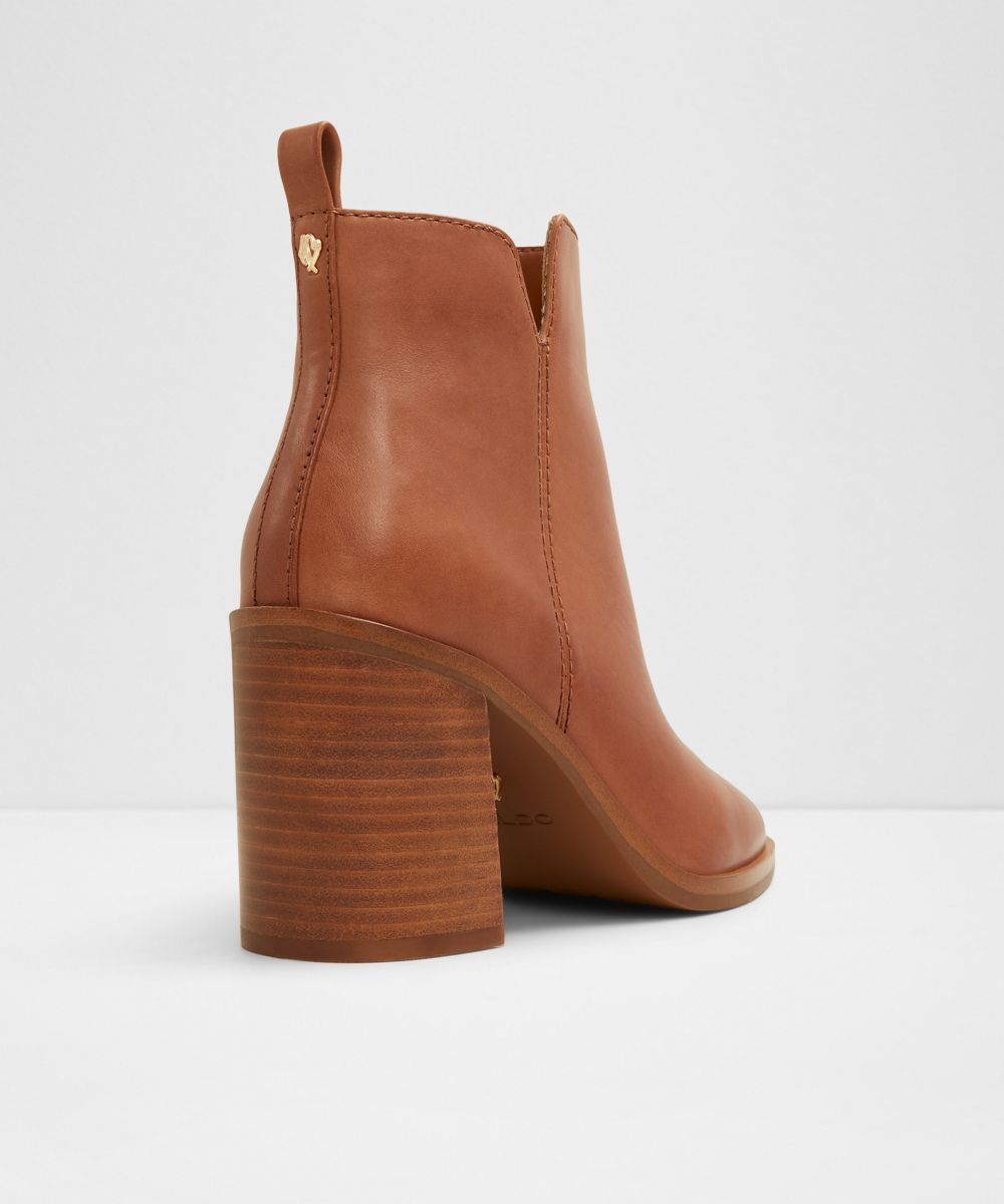 Botines básicos de mujer con punta cuadrada - Aldo - Camel Camel-4