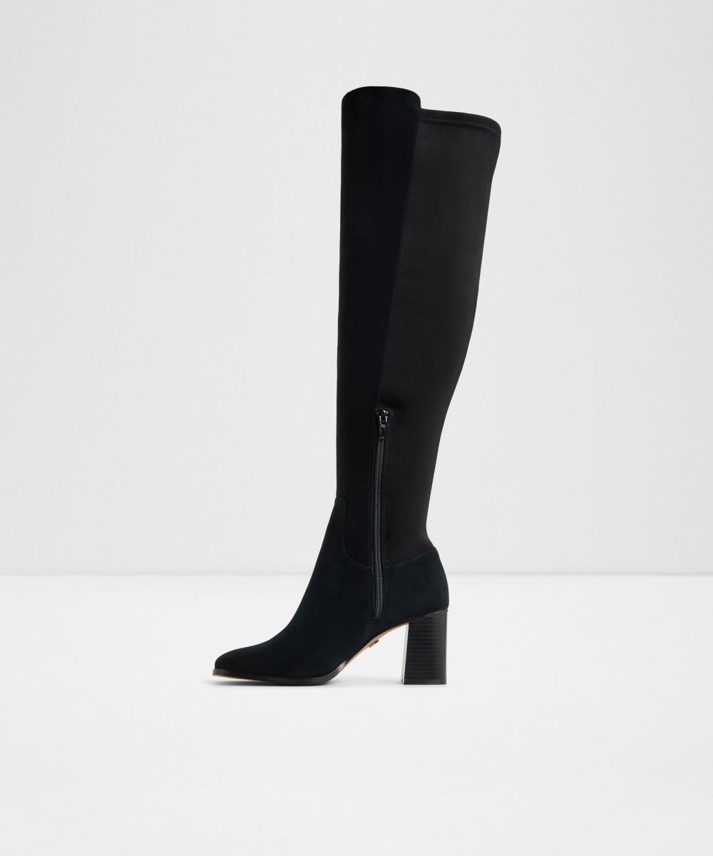 Botas básicas de mujer con punta cuadrada - Aldo - Negro Negro-3