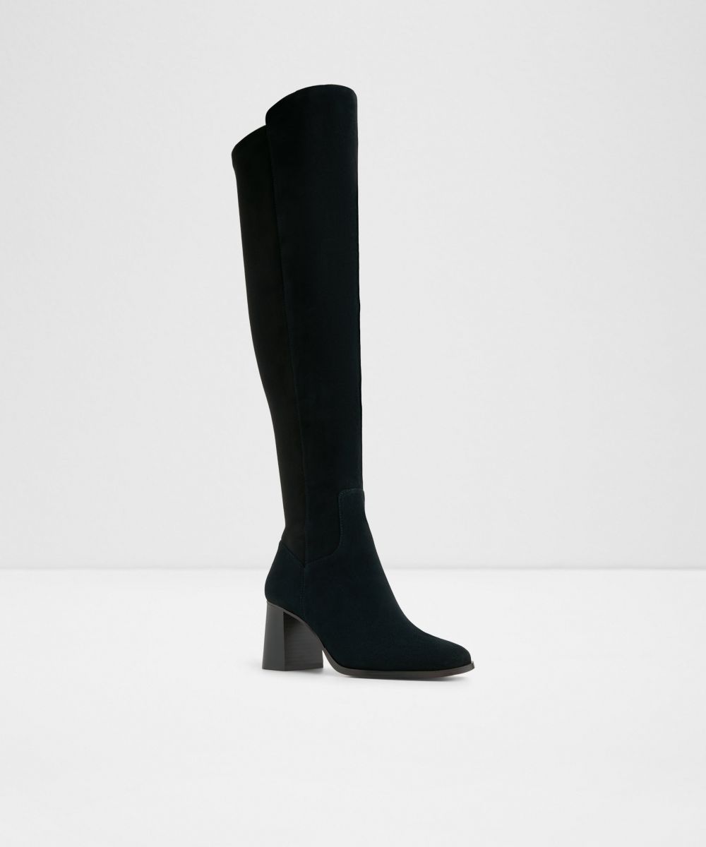 Botas básicas de mujer con punta cuadrada - Aldo - Negro Negro-4