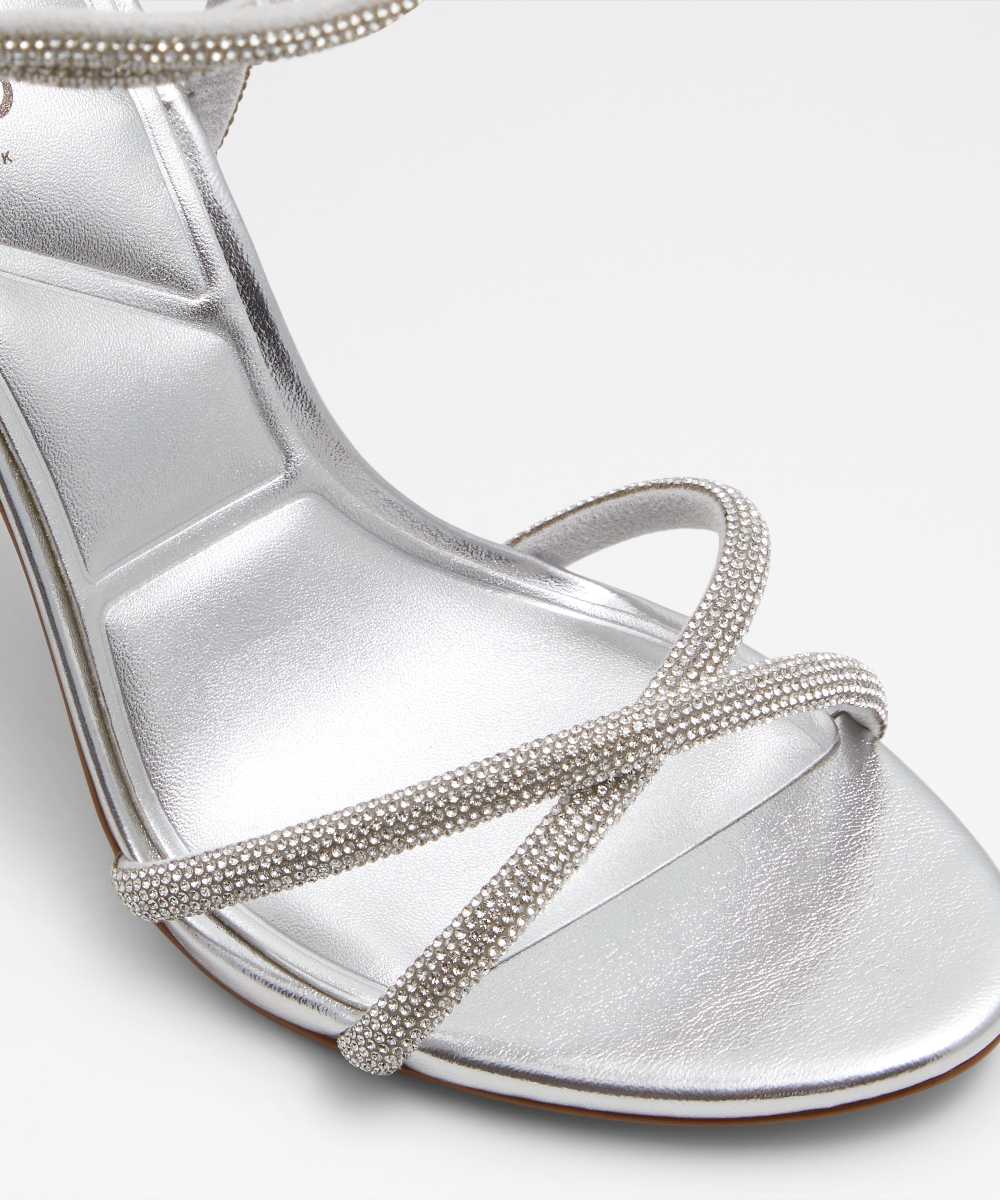 Sandalias de tacón de mujer con punta redonda - Aldo - Plata Plata-5