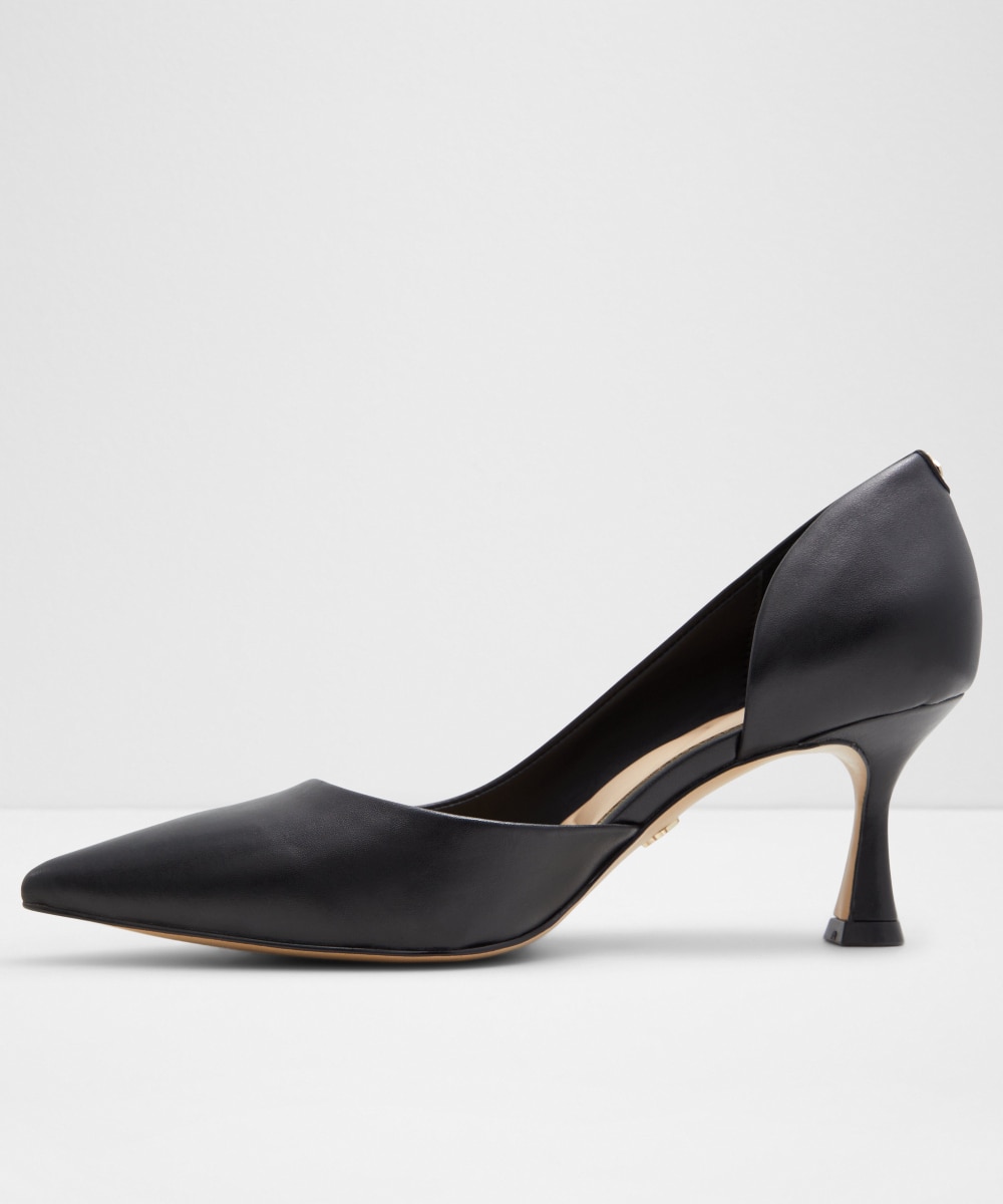 Zapatos de salón de mujer con punta de punta - Negro Negro-2