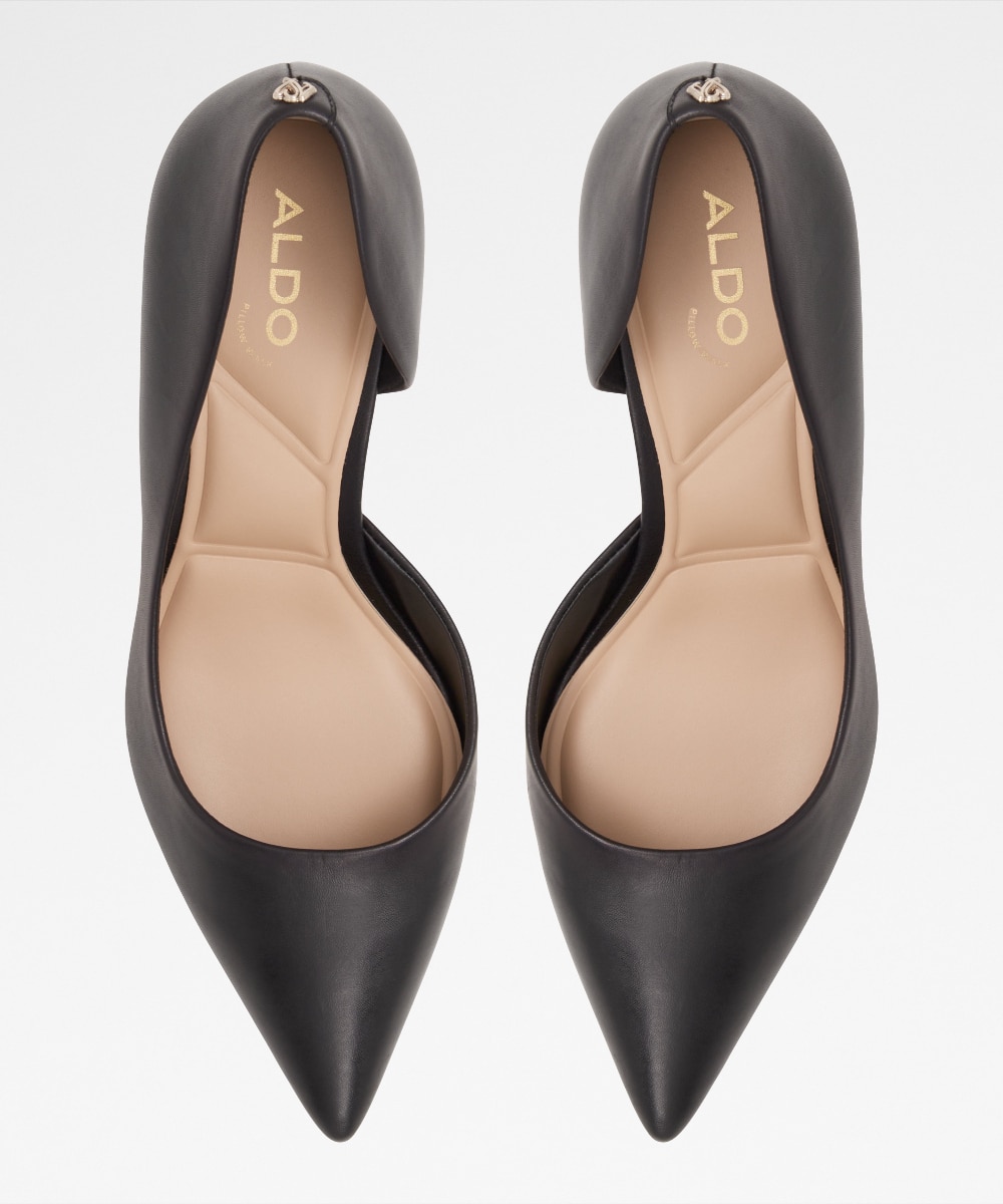 Zapatos de salón de mujer con punta de punta - Negro Negro-6
