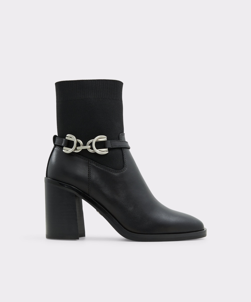Botines básicos de mujer con punta redonda - Aldo - Negro Negro-1