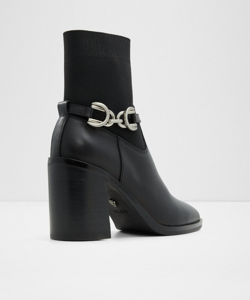 Botines básicos de mujer con punta redonda - Aldo - Negro Negro-3