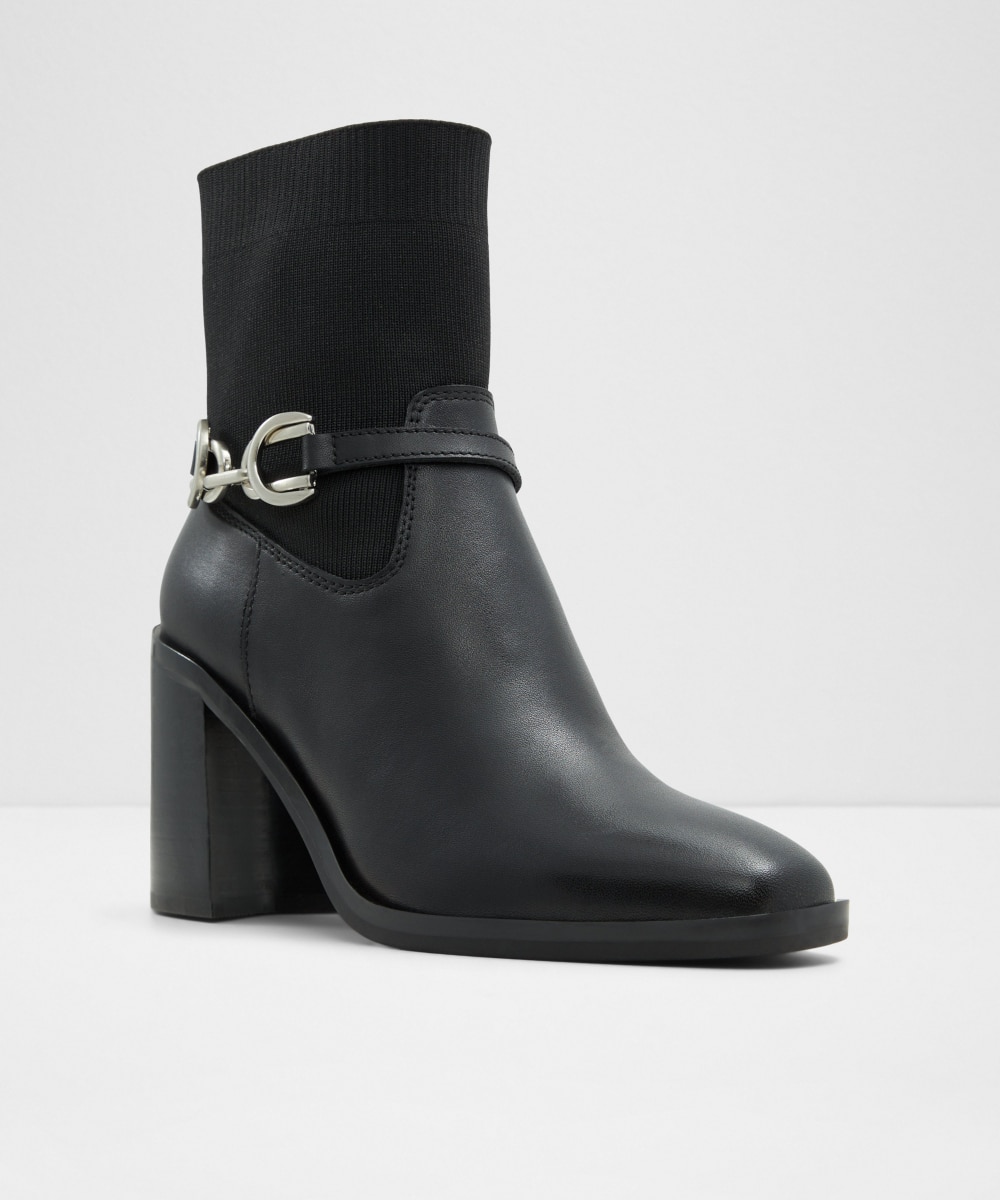 Botines básicos de mujer con punta redonda - Aldo - Negro Negro-4