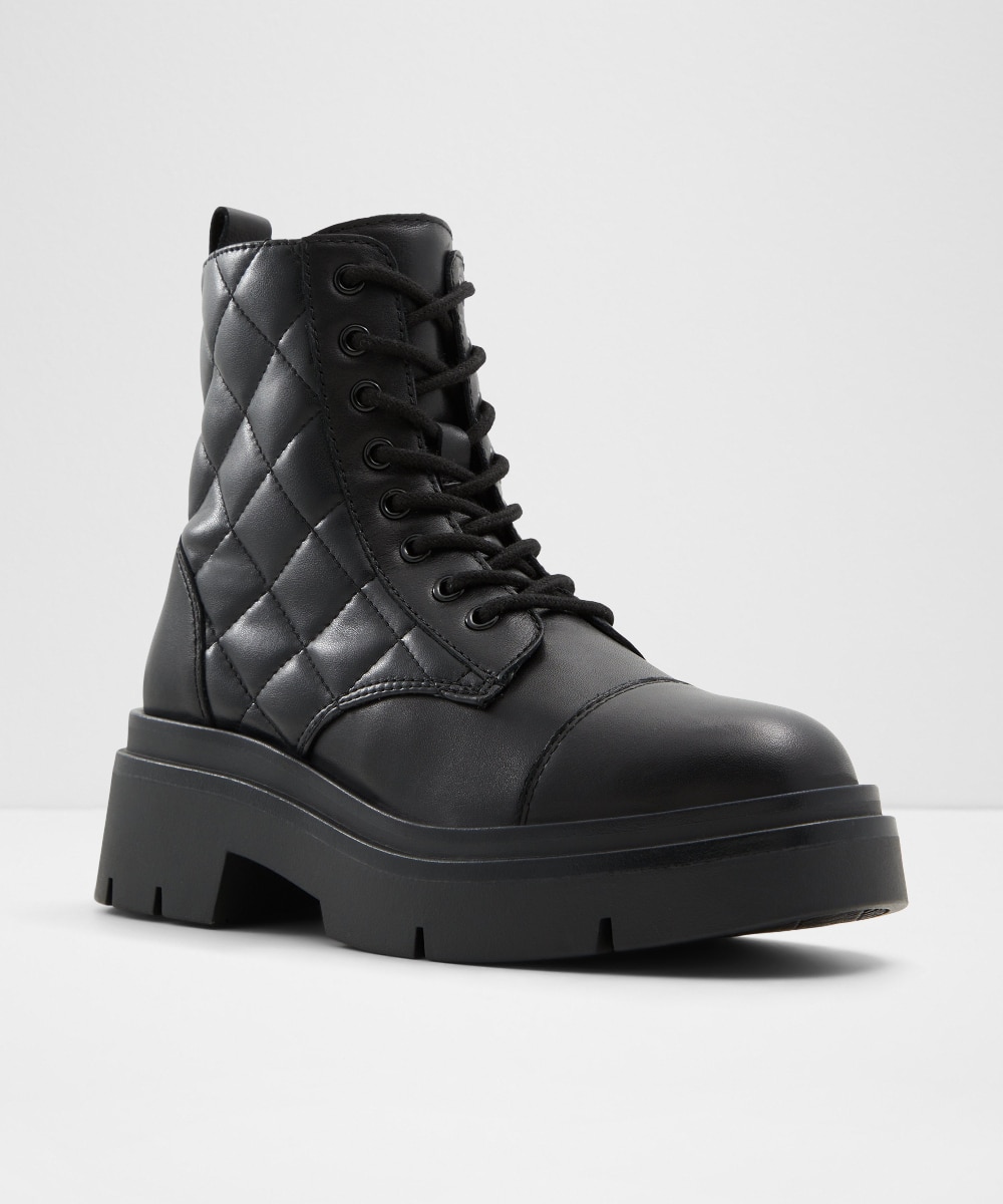 Botines básicos de mujer con punta redonda - Aldo - Negro Negro-4