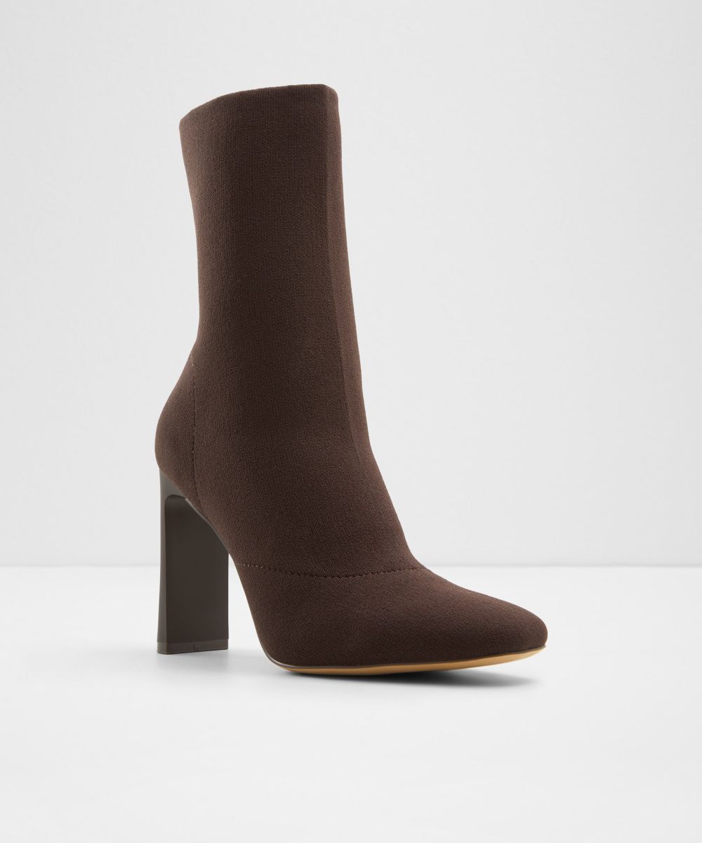 Botines básicos de mujer con punta cuadrada - Aldo - Marrón Marrón-4
