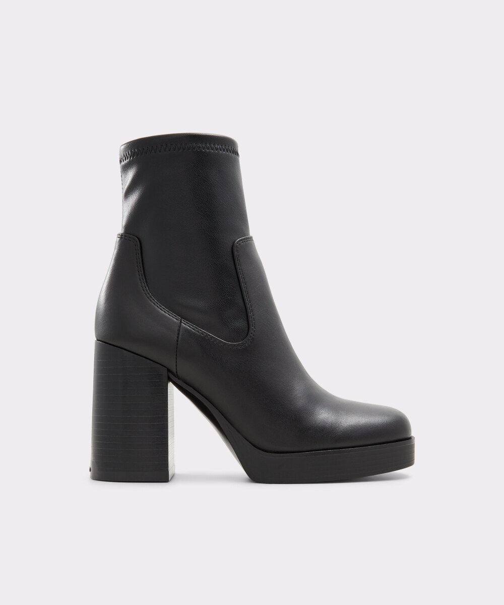 Botines de mujer con punta cuadrada - Aldo - Negro Negro-1
