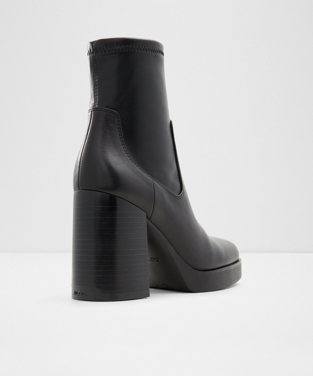 Botines de mujer con punta cuadrada - Aldo - Negro Negro-3