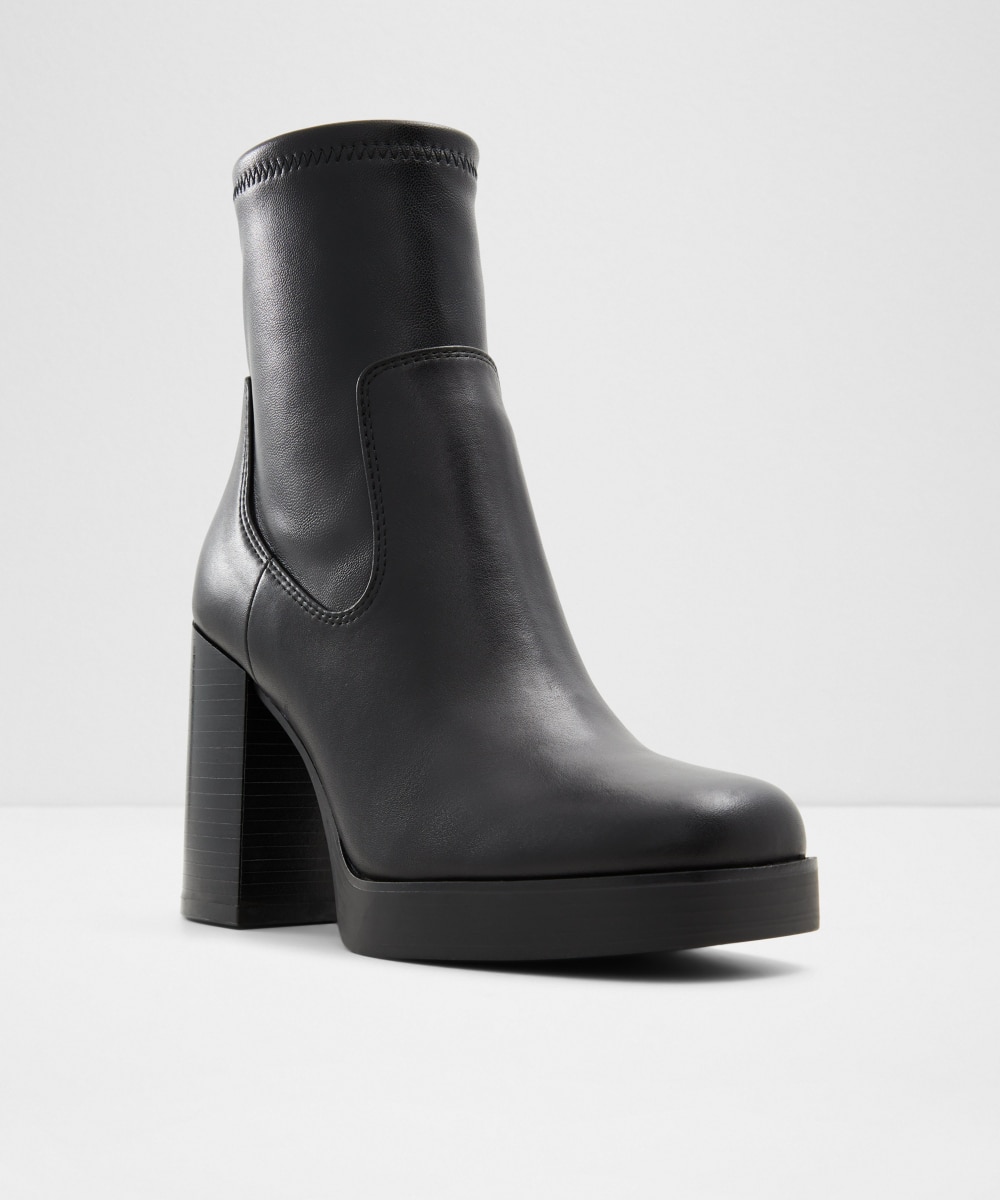 Botines de mujer con punta cuadrada - Aldo - Negro Negro-4