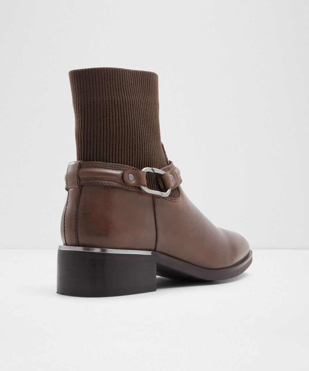 Botines básicos de mujer con punta redonda - Aldo - Marrón Marrón-3