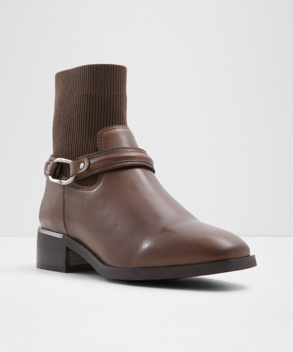 Botines básicos de mujer con punta redonda - Aldo - Marrón Marrón-4