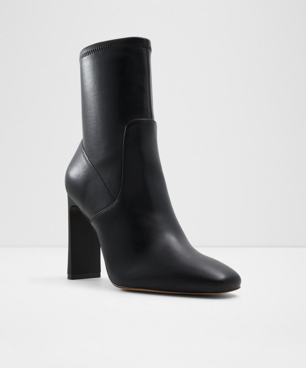 Botines básicos de mujer con punta cuadrada - Aldo - Negro Negro-4
