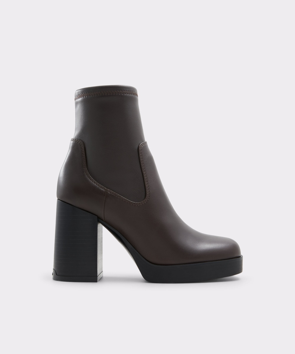 Botines de mujer con punta cuadrada - Aldo - Marrón Marrón-1