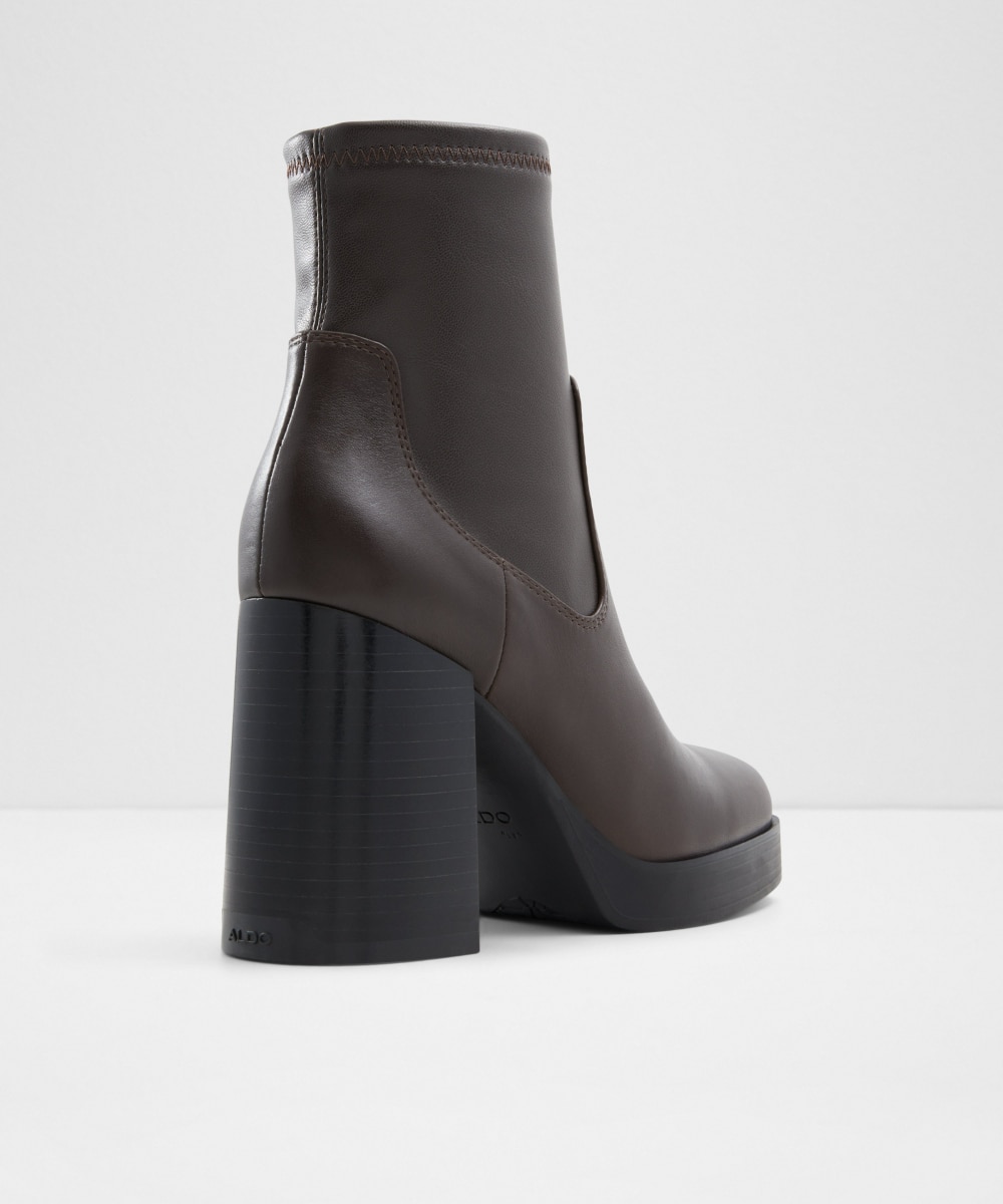 Botines de mujer con punta cuadrada - Aldo - Marrón Marrón-3