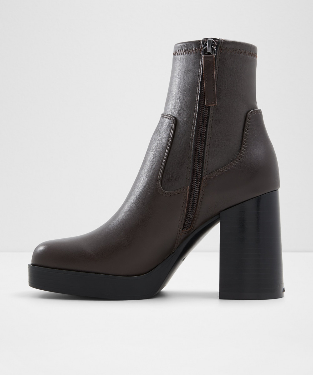 Botines de mujer con punta cuadrada - Aldo - Marrón Marrón-2