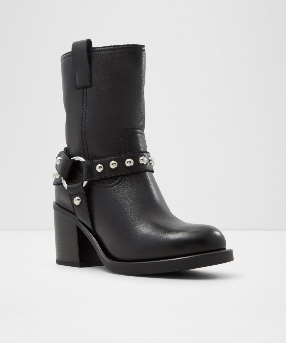 Botines básicos de mujer con punta redonda - Aldo - Negro Negro-4