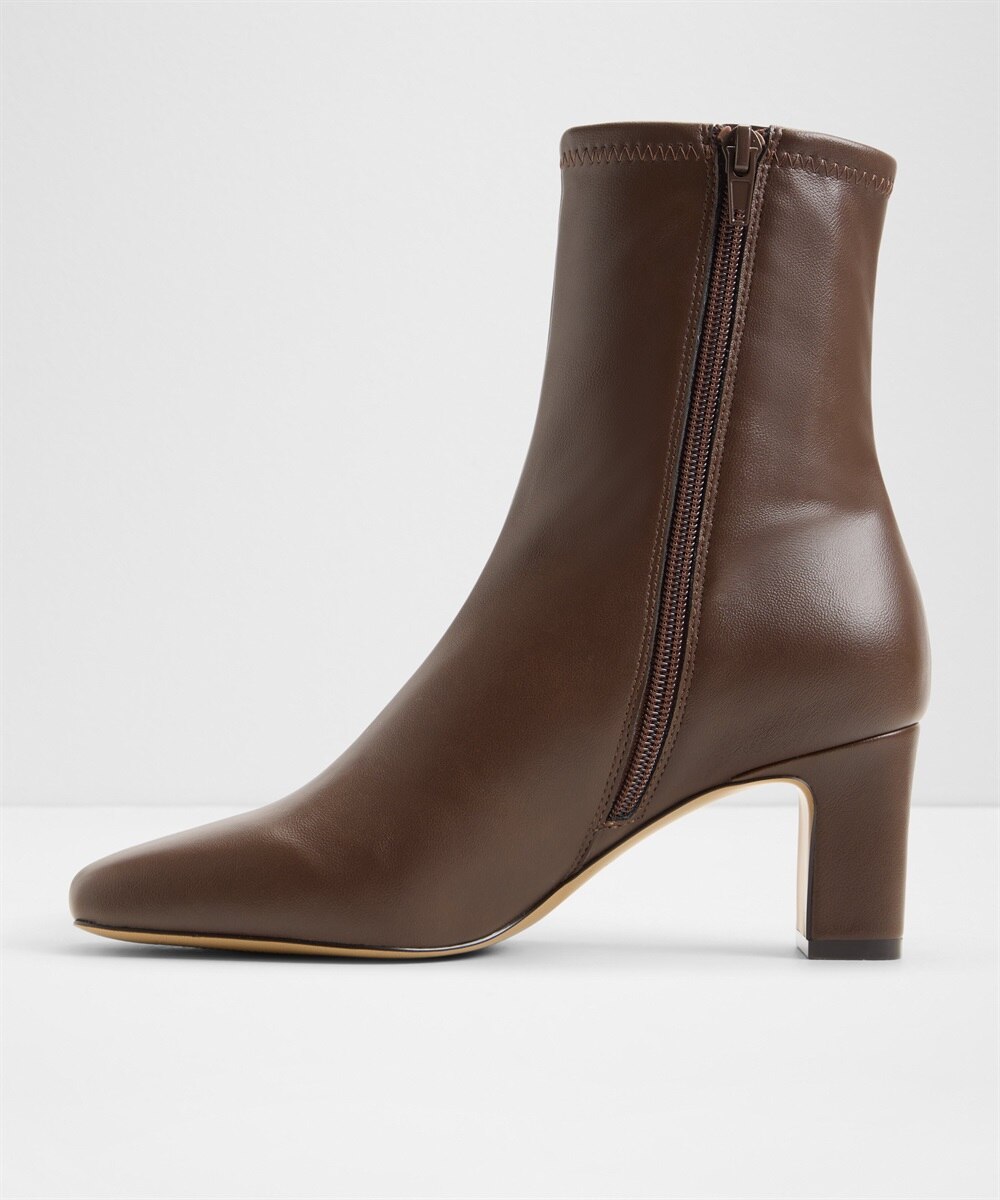 Botines básicos de mujer con punta cuadrada - Aldo - Marrón Marrón-4