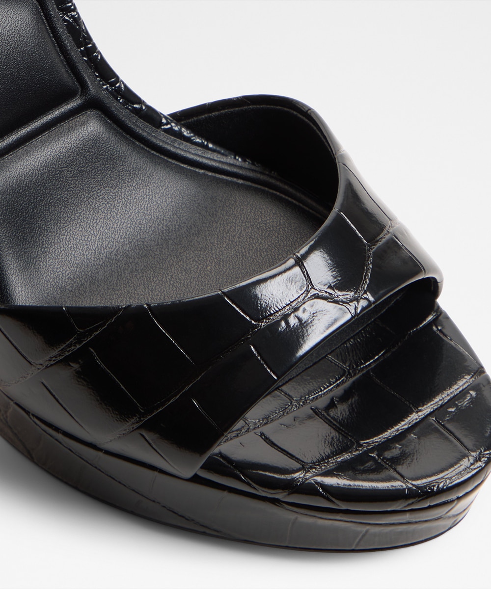 Sandalias de tacón de mujer con punta redonda - Aldo - Negro Negro-6