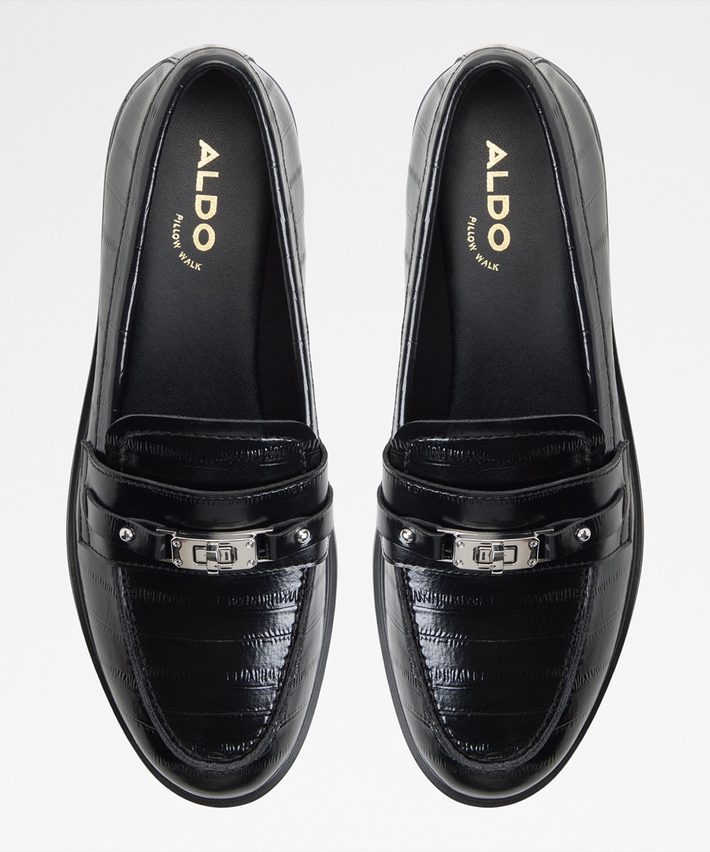 Mocasines planos de mujer con punta redonda - Aldo - Negro Negro-3