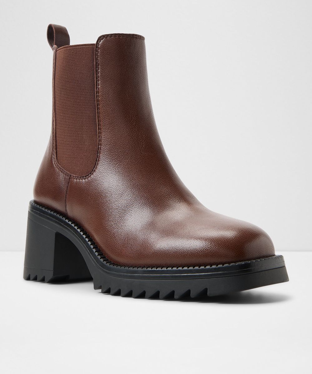 Botines básicos de mujer con punta cuadrada - Aldo - Camel Camel-3