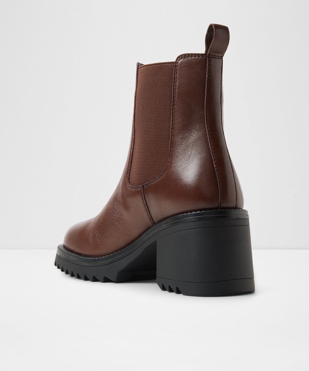 Botines básicos de mujer con punta cuadrada - Aldo - Camel Camel-2