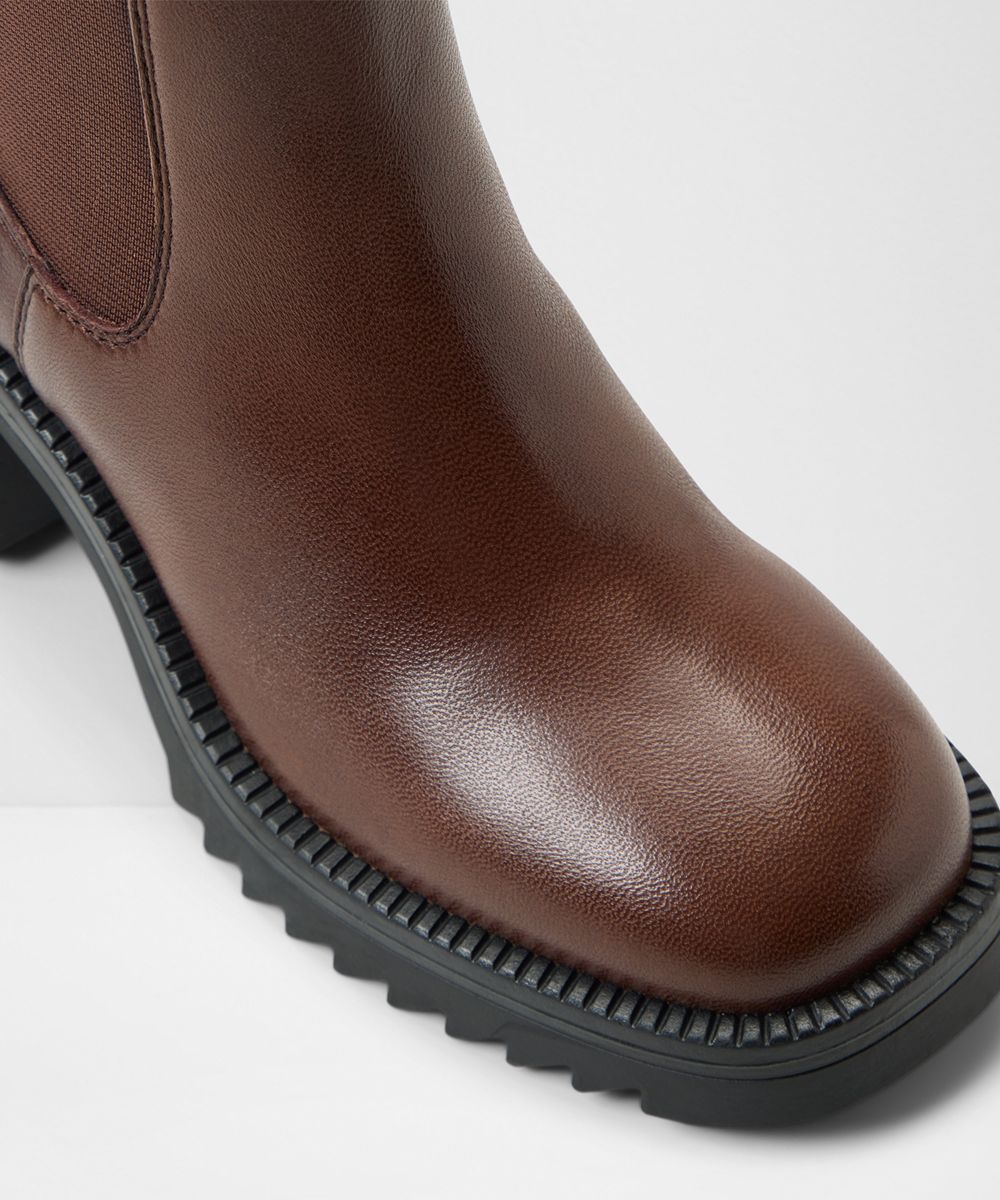 Botines básicos de mujer con punta cuadrada - Aldo - Camel Camel-4