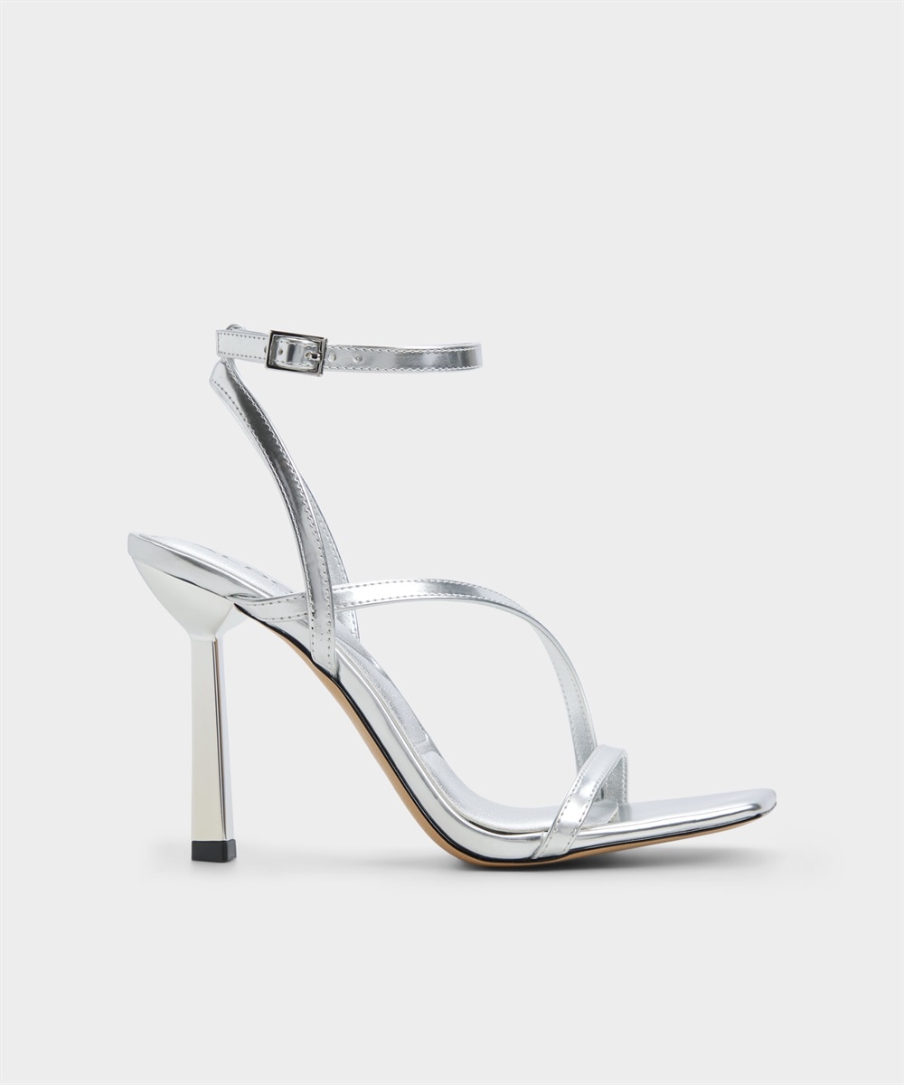Sandalias de tacón de mujer con punta cuadrada - Aldo - Plata Plata-1