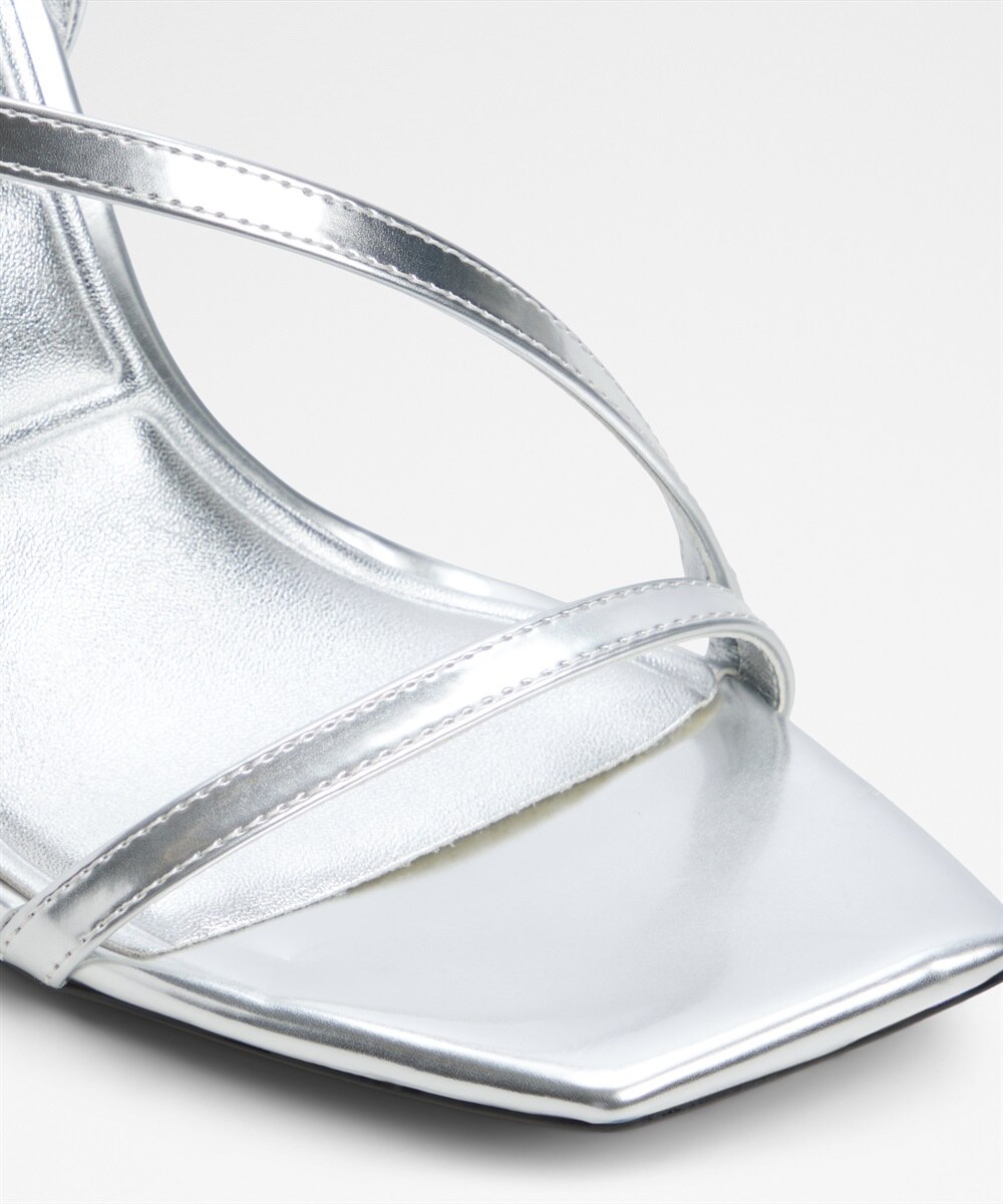 Sandalias de tacón de mujer con punta cuadrada - Aldo - Plata Plata-6