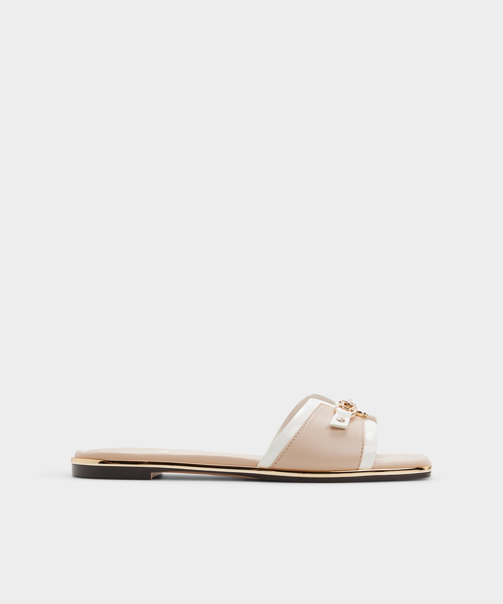 Sandalias planas de mujer con punta cuadrada - Aldo - Beige Beige-1