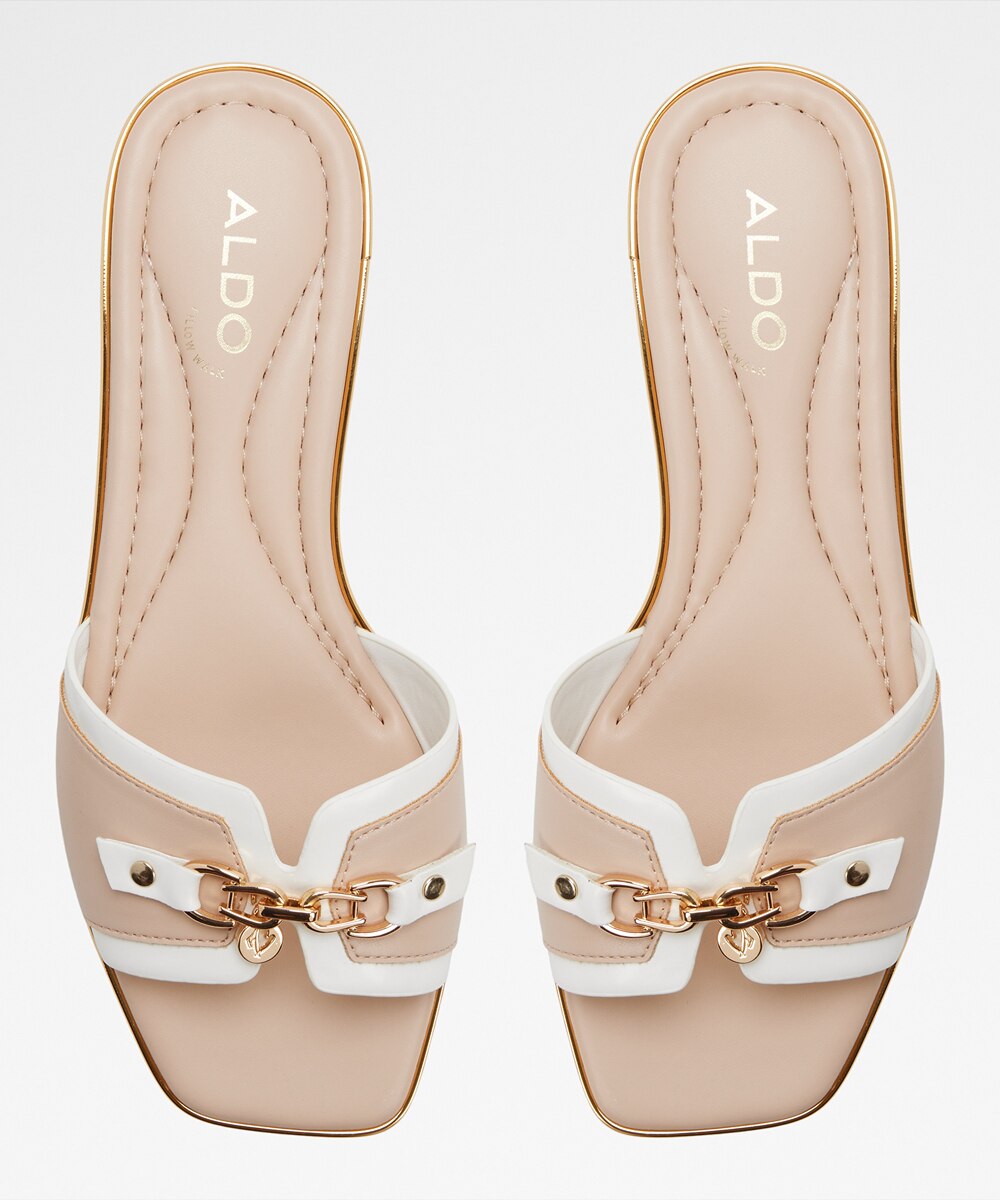 Sandalias planas de mujer con punta cuadrada - Aldo - Beige Beige-3
