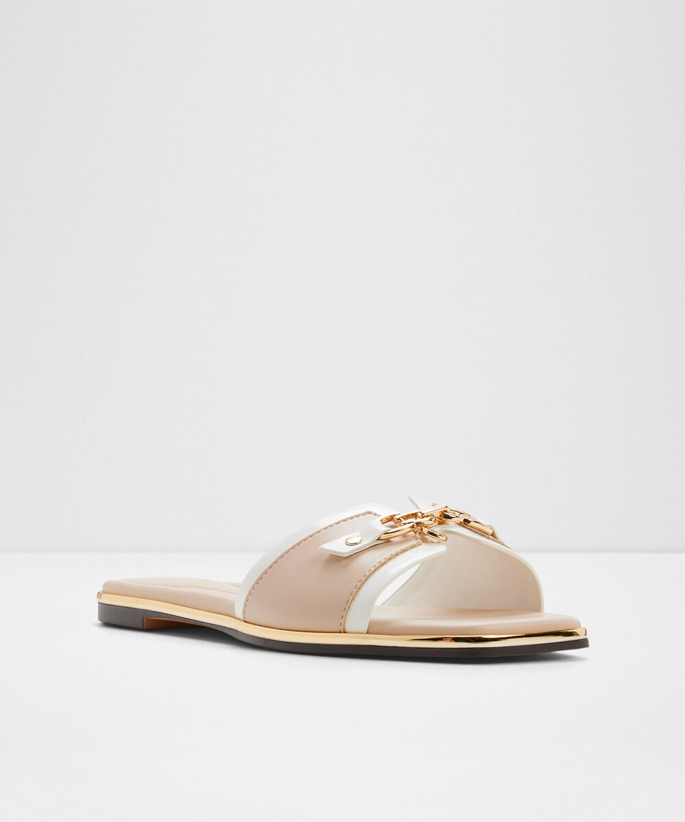 Sandalias planas de mujer con punta cuadrada - Aldo - Beige Beige-5