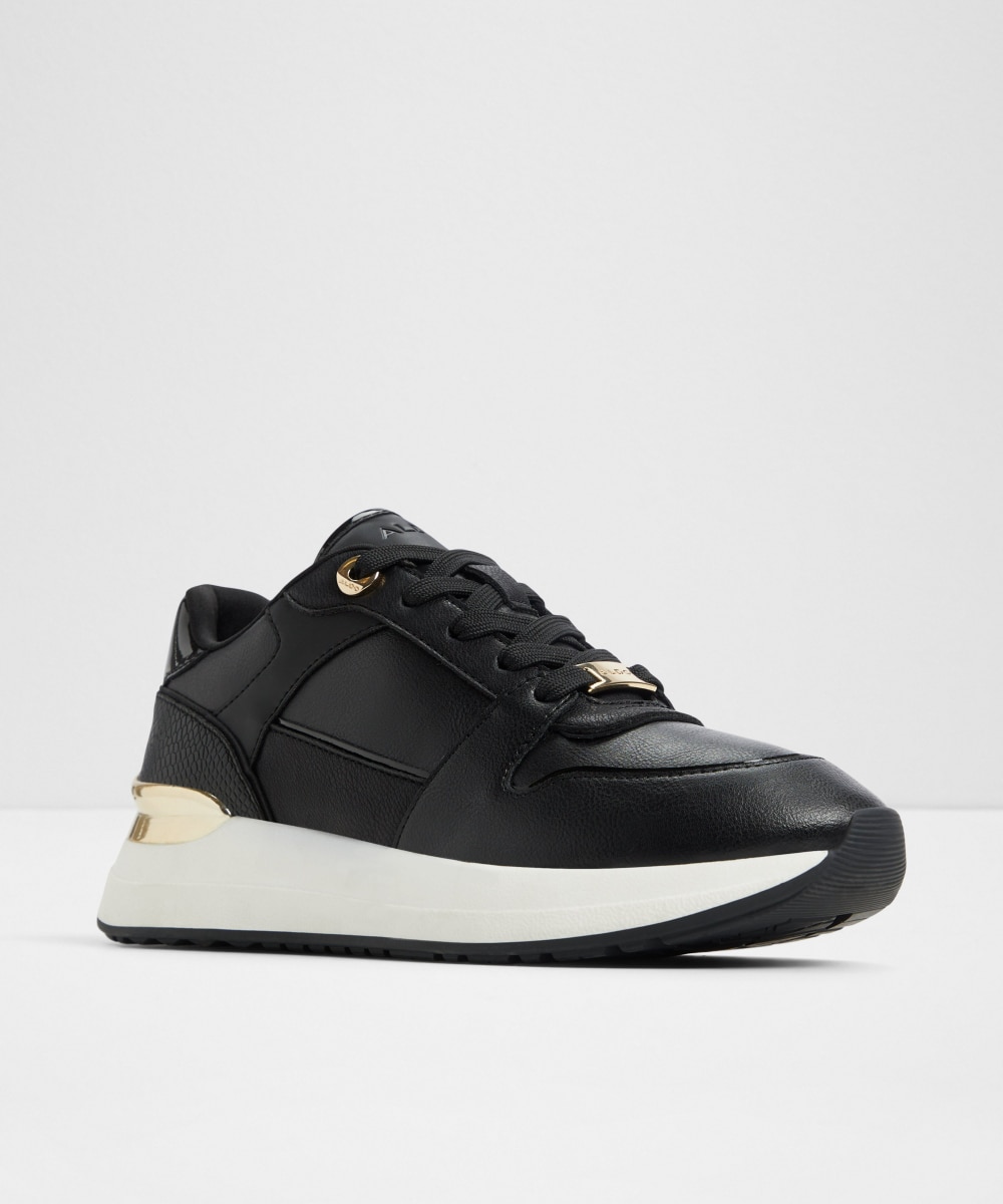 Zapatillas deportivas de mujer con punta redonda - Aldo - Negro Negro-4