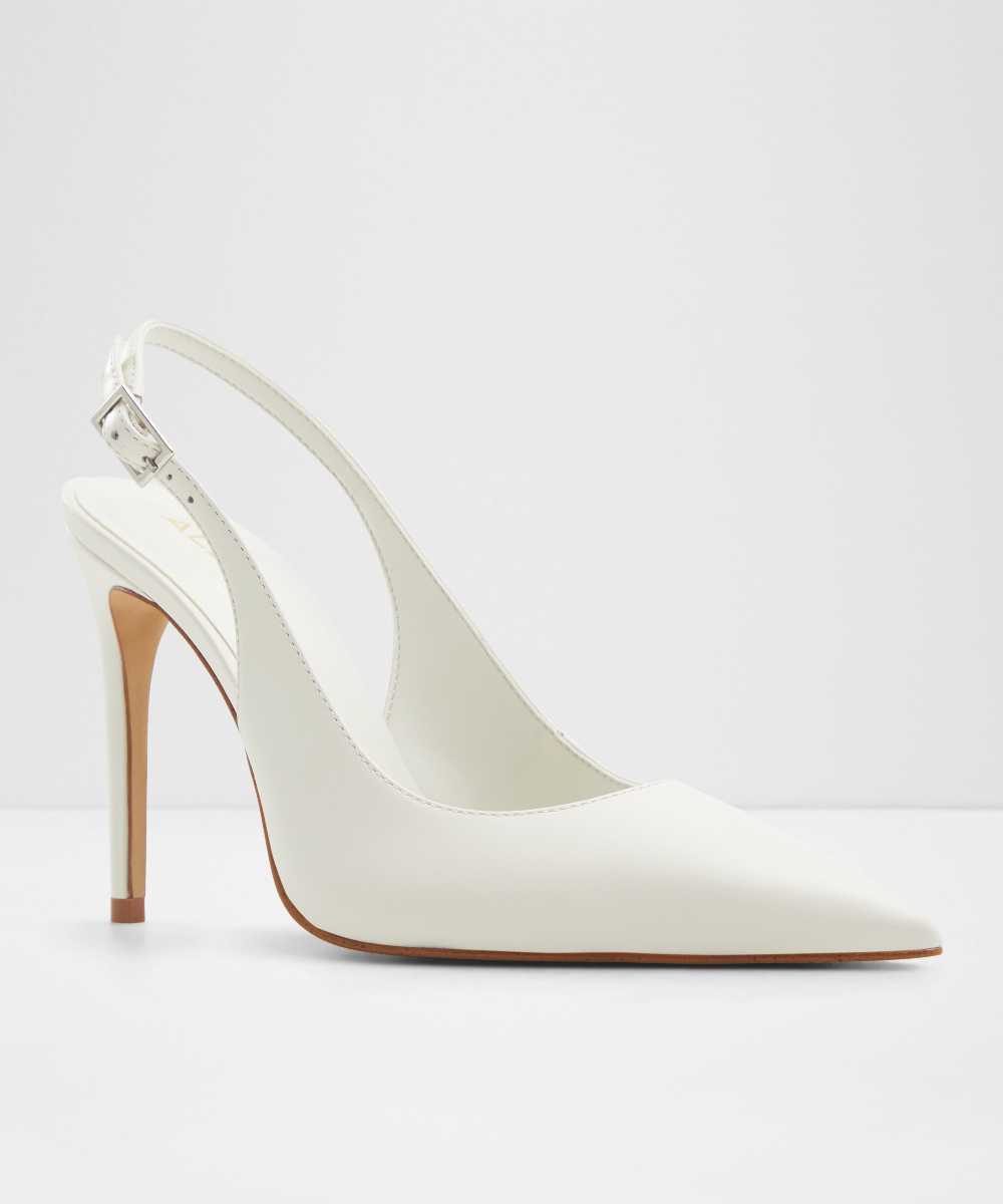 Zapatos de salón de mujer con punta afilada - Aldo - Blanco Blanco-4