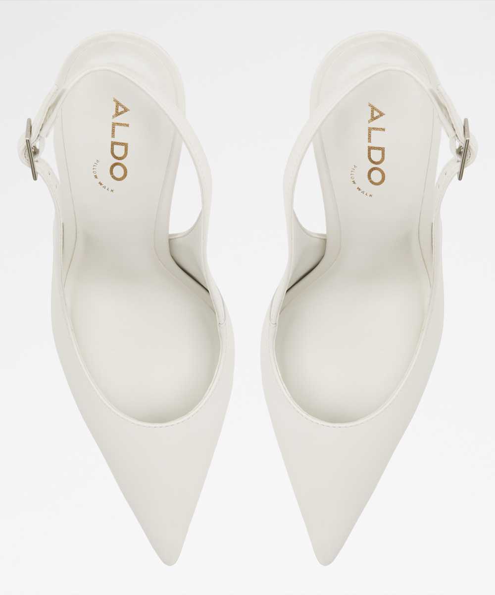 Zapatos de salón de mujer con punta afilada - Aldo - Blanco Blanco-6