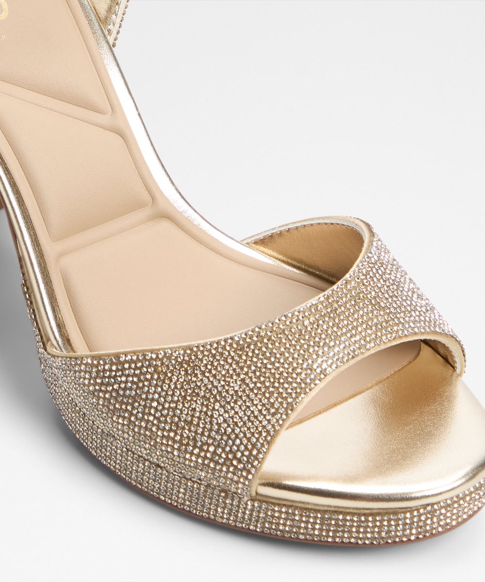Sandalias de tacón de mujer con punta redonda - Aldo - Oro Oro-5