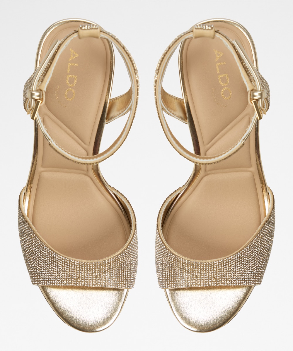 Sandalias de tacón de mujer con punta redonda - Aldo - Oro Oro-6
