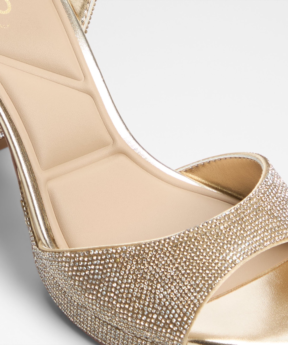 Sandalias de tacón de mujer con punta redonda - Aldo - Oro Oro-7