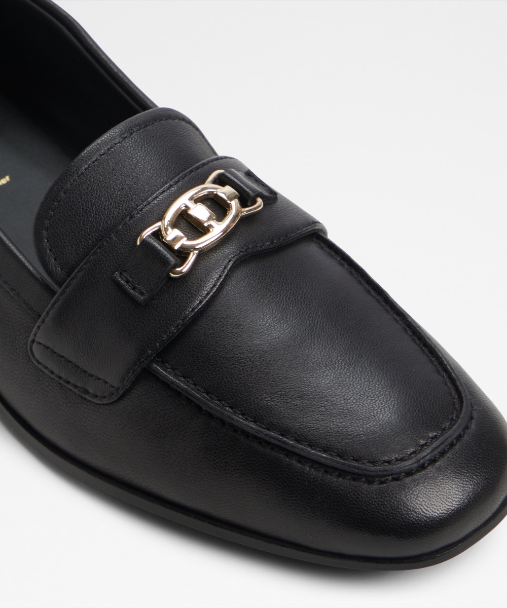 Imagen 5 de Mocasines planos de mujer con punta cuadrada - Negro Negro
