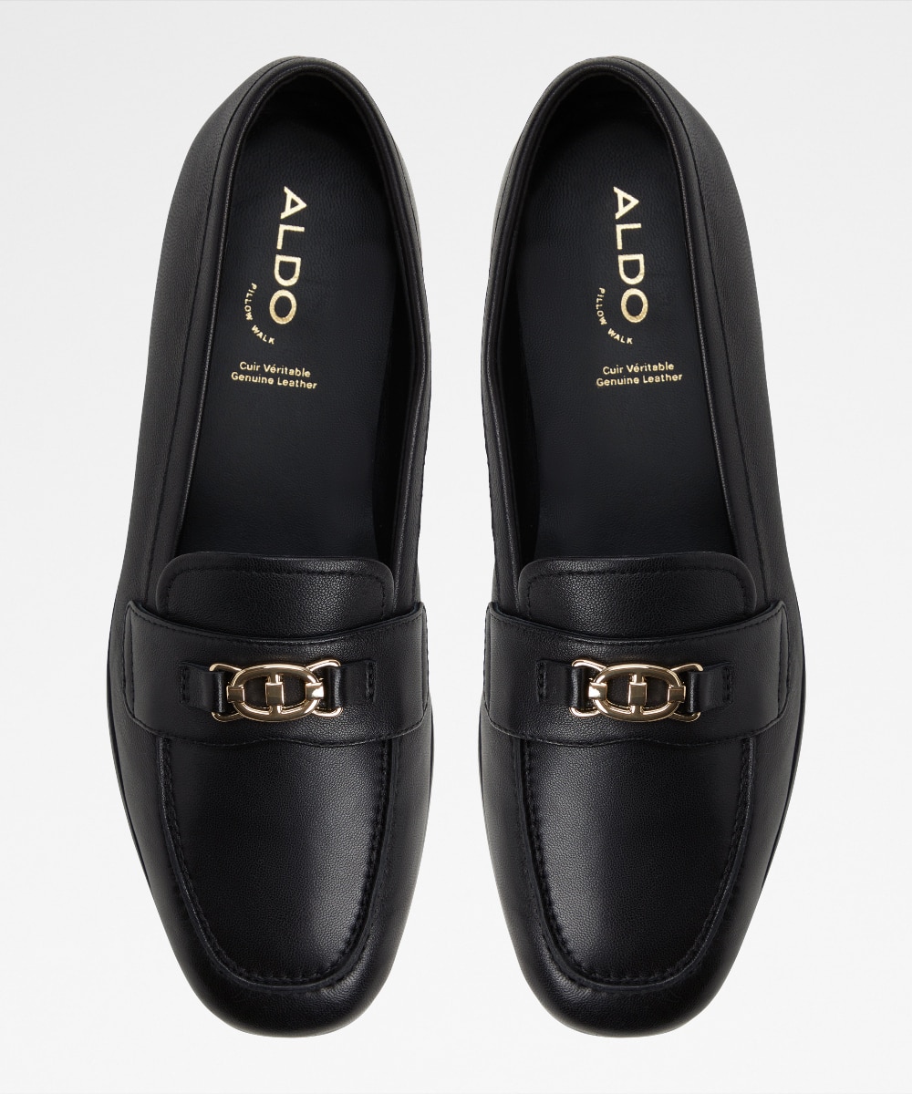 Imagen 6 de Mocasines planos de mujer con punta cuadrada - Negro Negro
