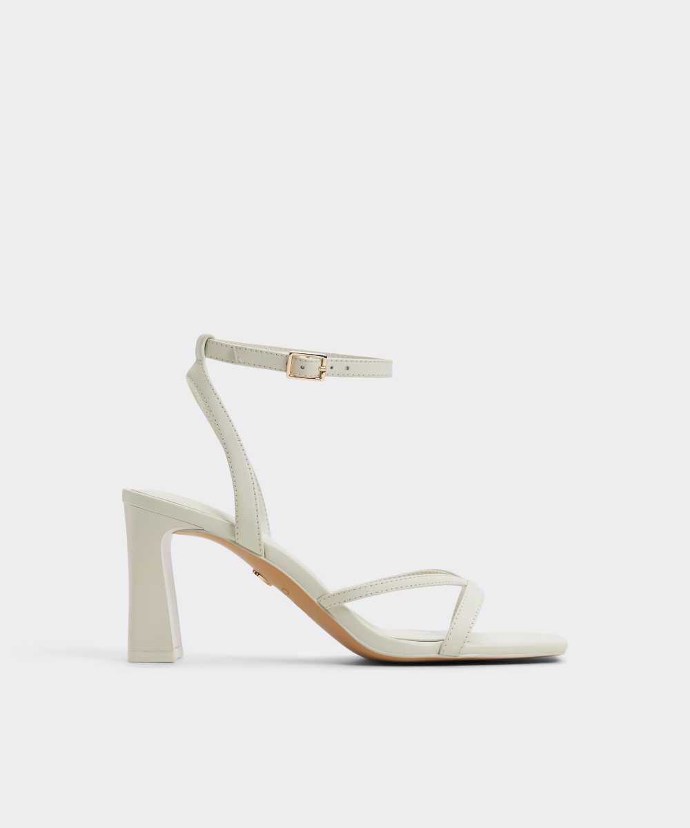 Sandalias de tacón de mujer con punta cuadrada - Aldo - Blanco Blanco-1