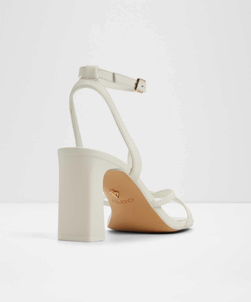 Sandalias de tacón de mujer con punta cuadrada - Aldo - Blanco Blanco-3