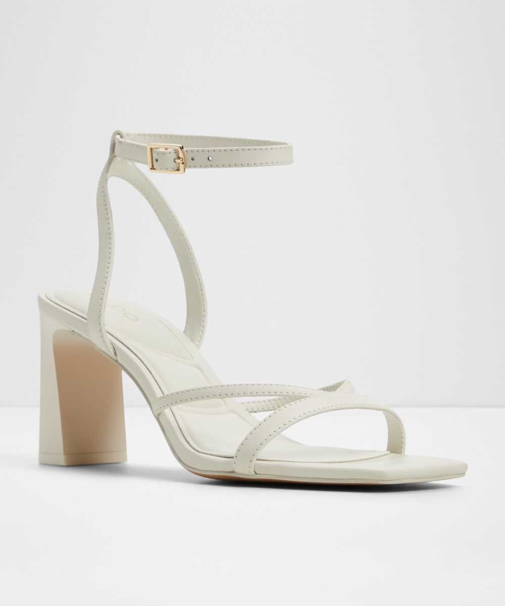 Sandalias de tacón de mujer con punta cuadrada - Aldo - Blanco Blanco-4