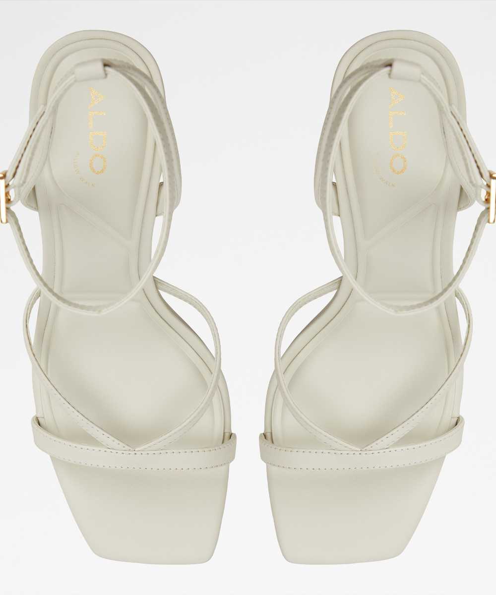 Sandalias de tacón de mujer con punta cuadrada - Aldo - Blanco Blanco-6