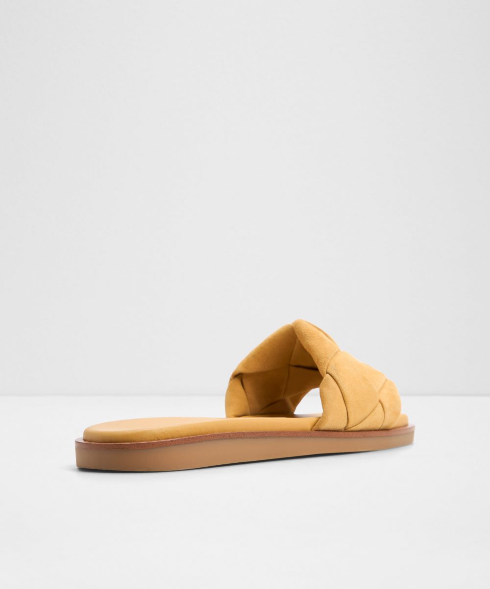 Sandalias planas de mujer con punta cuadrada - Aldo - Amarillo Amarillo-3