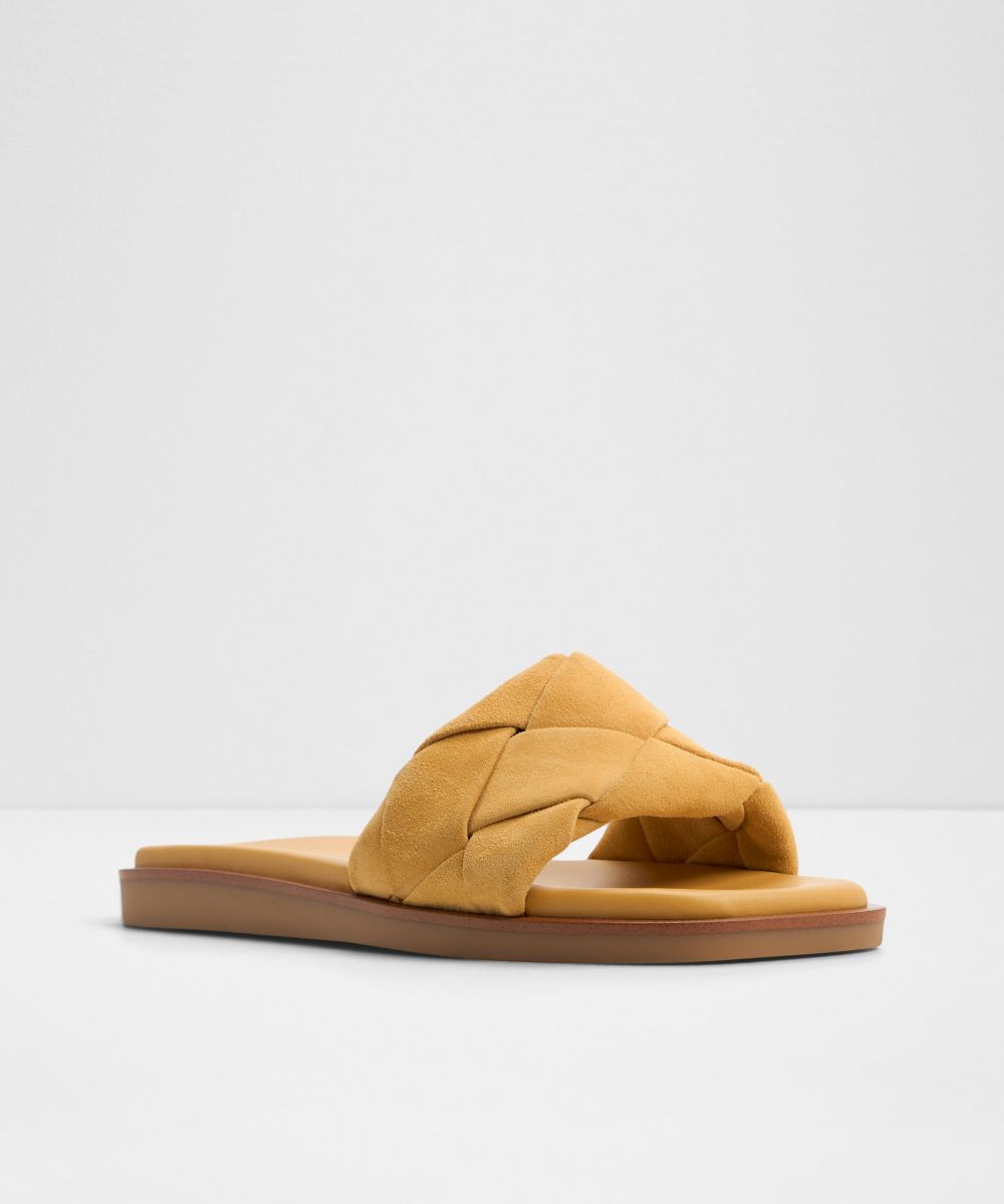 Sandalias planas de mujer con punta cuadrada - Aldo - Amarillo Amarillo-4