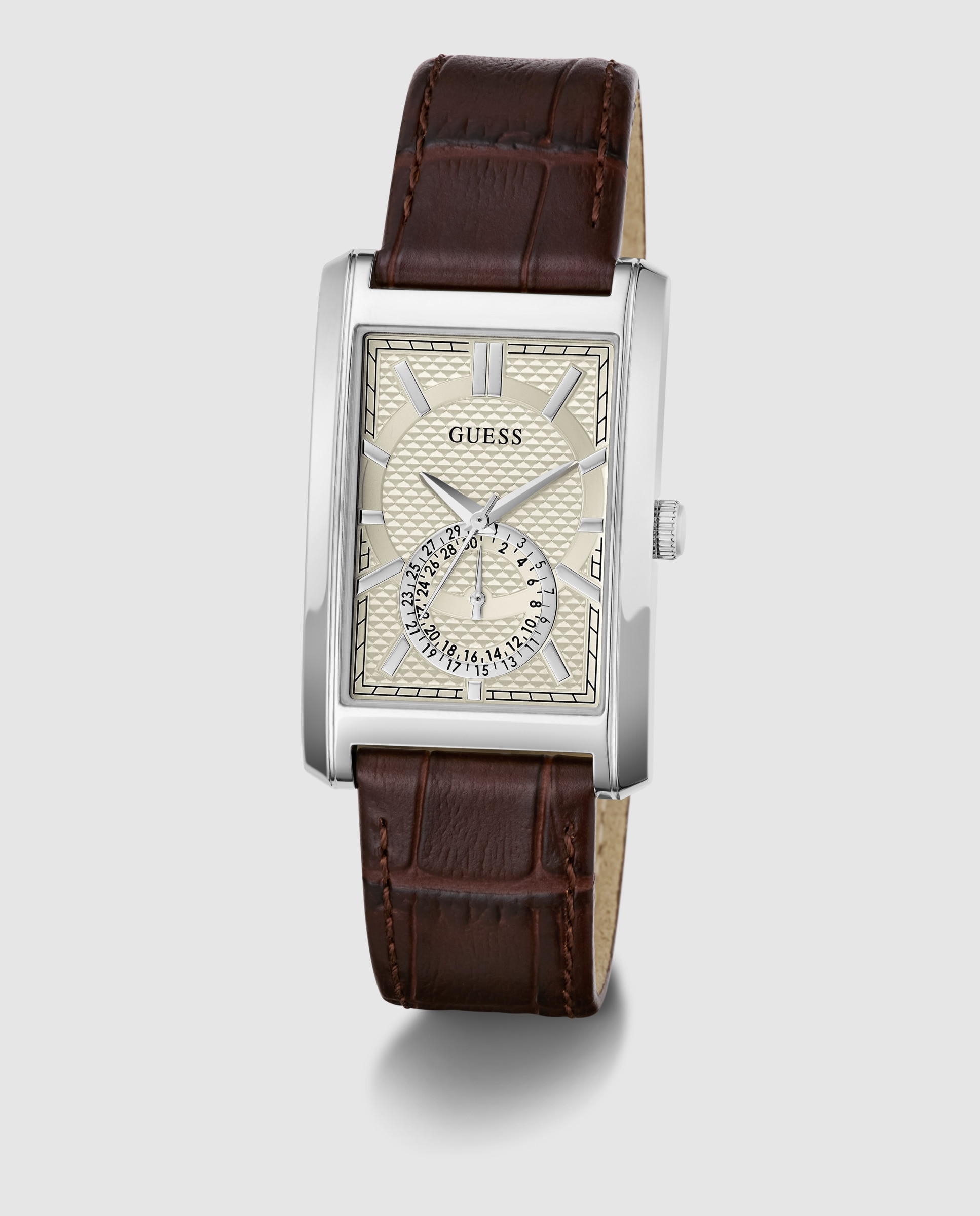 Reloj de hombre hugh gw1152g1 de piel sintética - Guess - Marrón Marrón-5