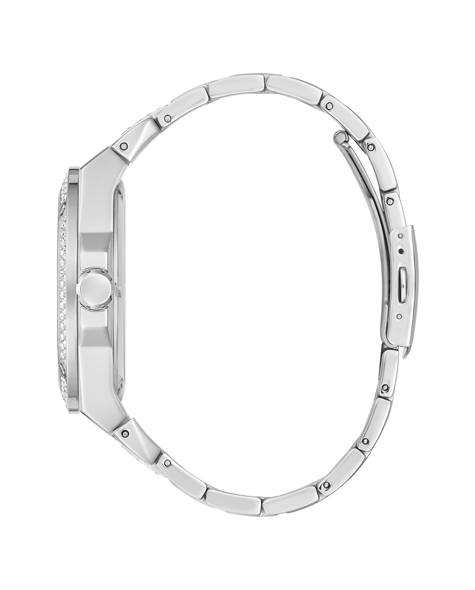 Reloj de hombre big reveal gw0323g1 de acero y correa plateada - Plata Plata-2
